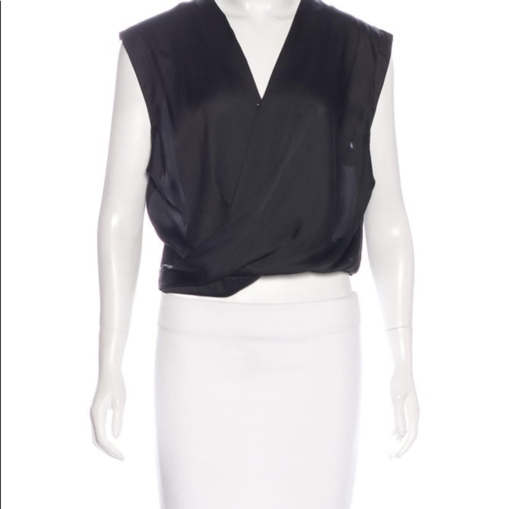 ROBERT RODRIGUEZ Satin Sleeveless Top